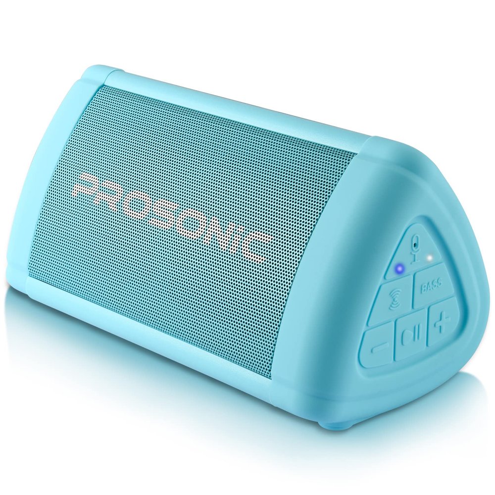 Prosonic BT3 Portable Wireless Bluetooth Speaker with 10W Stereo Sound & Bass Boost -Rich Sound & Intense Bass -Bluetooth 5.0 -Microphone -IPX5 -in & Outdoor Speaker (Blue)