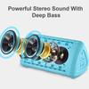 Prosonic BT3 Portable Wireless Bluetooth Speaker with 10W Stereo Sound & Bass Boost -Rich Sound & Intense Bass -Bluetooth 5.0 -Microphone -IPX5 -in & Outdoor Speaker (Blue) view 2