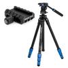 Benro Picatinny Clamp Adapter for Rifles - Scopes Sights with Travel Tripod Kit view 1
