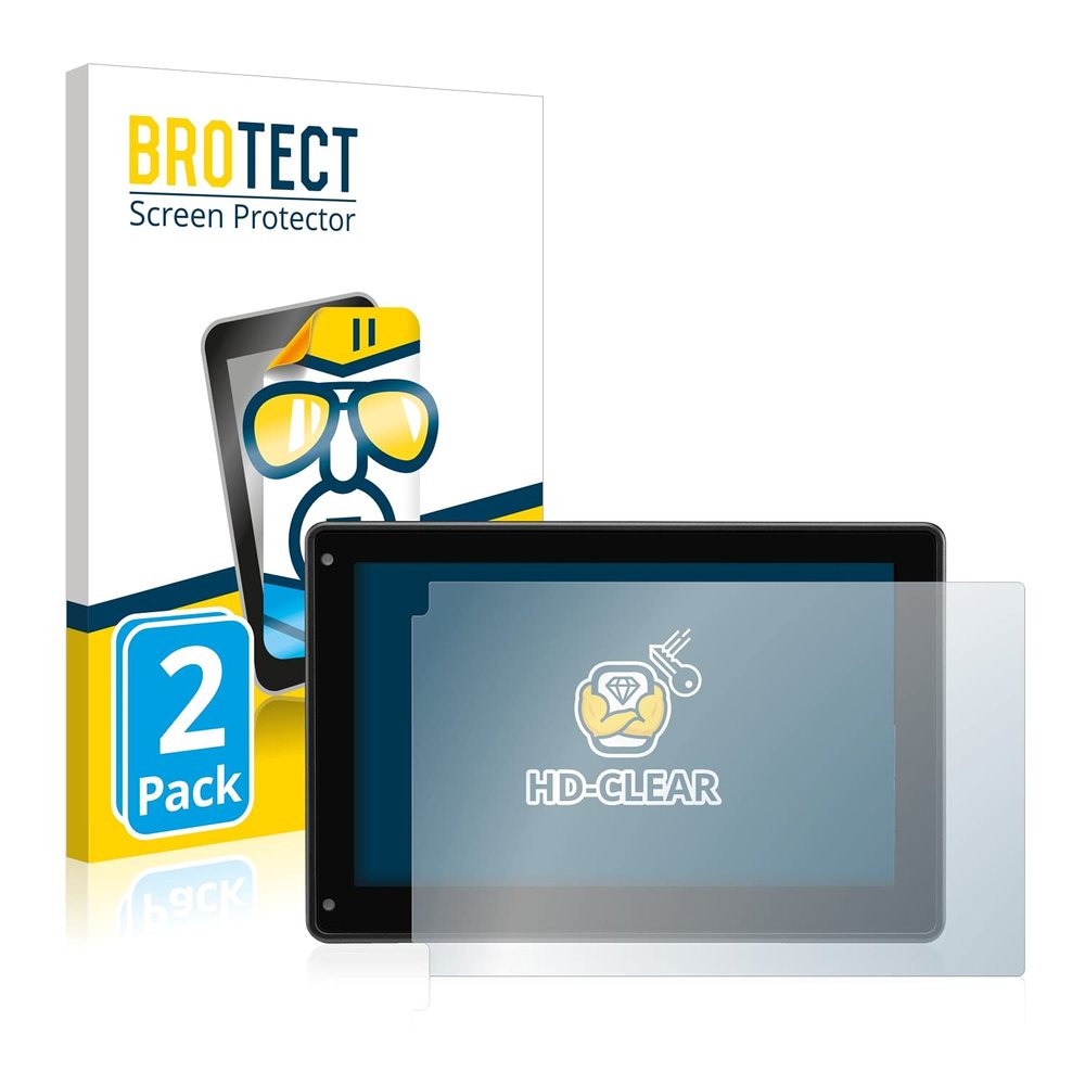 brotect 2X HD-Clear Screen Protector for Garmin Aera 760, Crystal-Clear, Hard-Coated, Dirt-Repellent