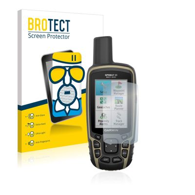 brotect AirGlass Matte Glass Screen Protector for Garmin GPSMAP 65, Extra-Hard, Ultra-Light, Anti-Glare, Anti-Fingerprint