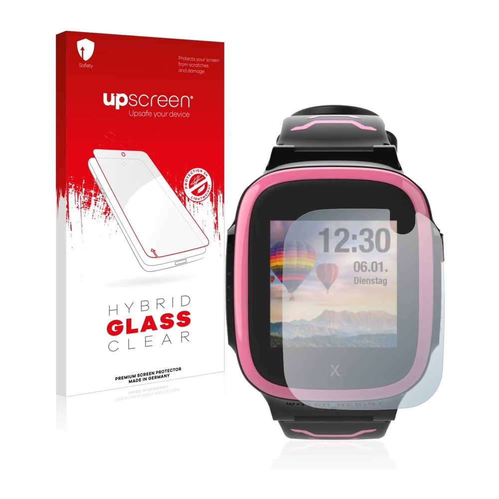 upscreen. Hybrid Glass Clear Premium Glass screen protector for Xplora X5 Play, Flexible, Lightweight, High transparency