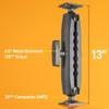 iBOLT 38mm / 1.5 inch Composite Rectangular AMPS Pattern to AMPS Pattern Drill Base Dual Ball Mount- Featuring a 6-inch Aluminum 38mm Bizmount Arm view 2
