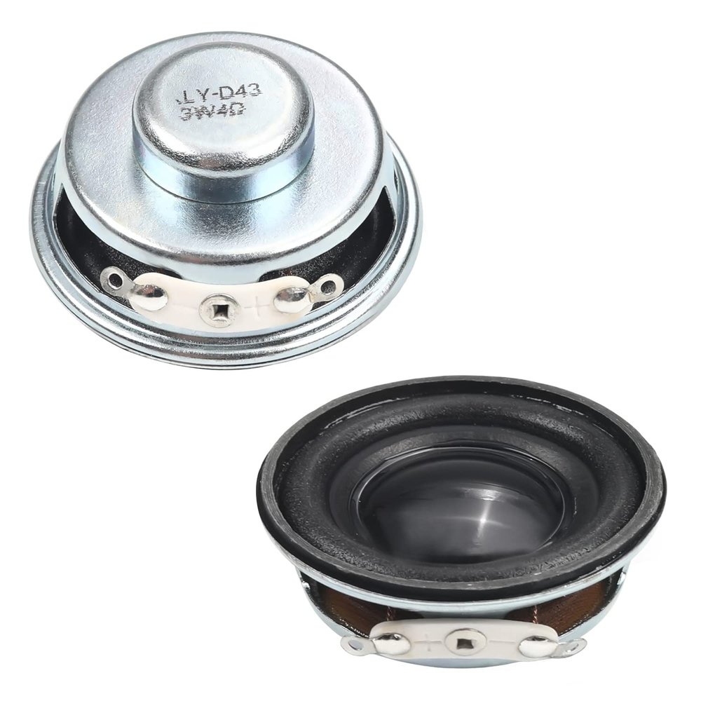 Heyiarbeit 3W 4 Ohm DIY Magnetic Speaker Full Range Audio Speakers 40mm Diameter Round Shape Replacement Loudspeaker for DIY Speaker