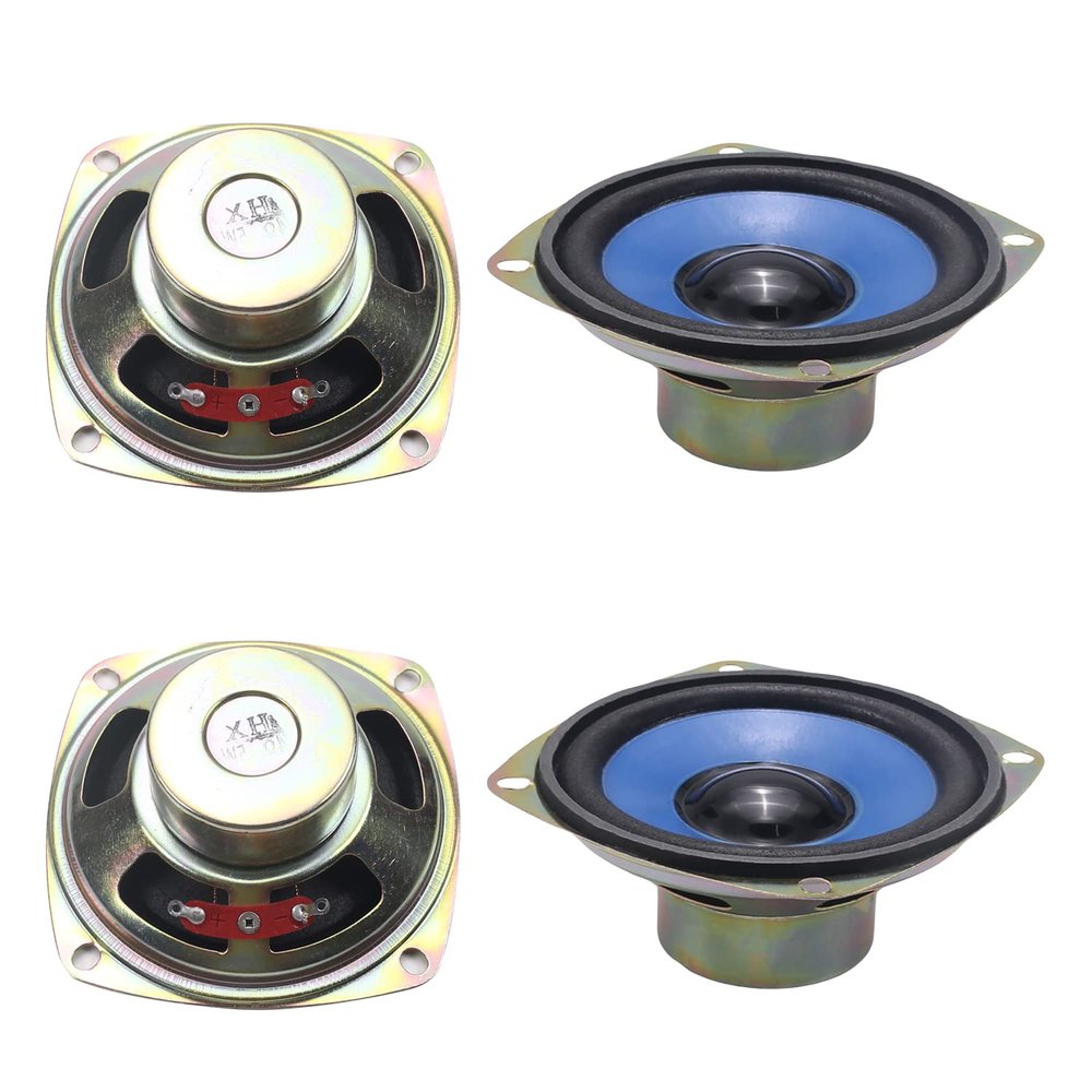 Heyiarbeit 4Pcs 5W 4 Ohm DIY Magnetic Speaker Full Range Audio Speakers 77mm Diameter Round Shape Replacement Loudspeaker for DIY Speaker