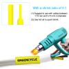 GREENCYCLE Compatible for Dymo 18054 Heat Shrink Tubes Industrial Label Tape 3/8-Inch (9 mm) x 5 ft (1.5m) for use with DYMO Rhino 5200 4200 3000 5000 6000 Label Makers, (Black on Yellow, 40 Pack) view 2
