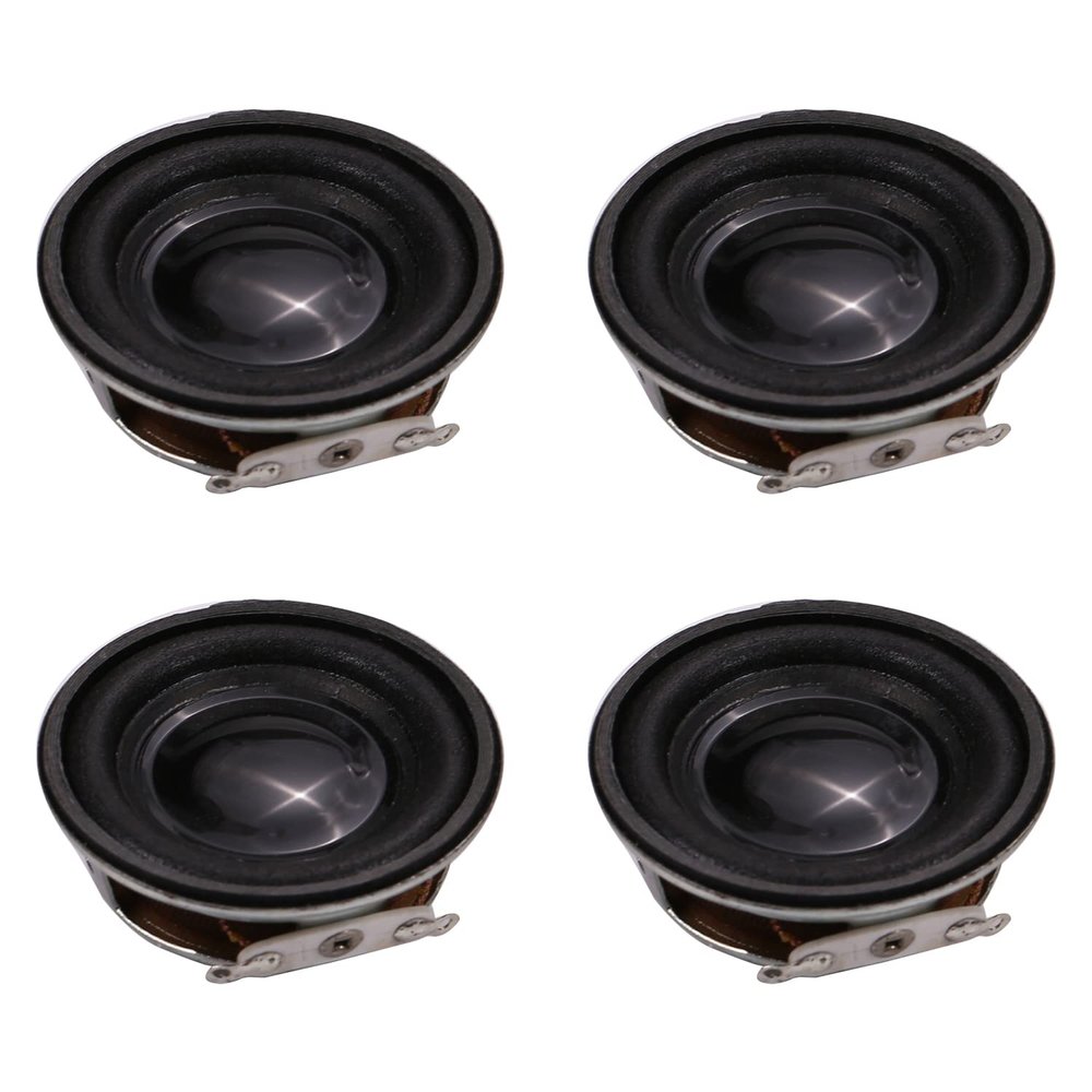 Heyiarbeit DIY Magnetic Speaker 4 Ohm 3W 40mm Dia Round Shape Replacement Speaker Stereo Woofer Loudspeaker for DIY Audio Speakers Interphone 4pcs