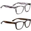 bullabulling Squre Fashion Anti-blue light Reading Glasses Men Women Computer Reader (black gray/brown stripe, 3.25) view 3