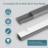 153in Cord Hider Wall, Wire Hiders for 3 Cords, Paintable Cable Cover for 2 Thick Extension Cables, Wire Concealer to Hide Cords Wall Mounted TV, 9X L17in X W0.95in X 0.47in, Grey view 4