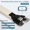 153in Cord Hider Wall, Wire Hiders for 3 Cords, Paintable Cable Cover for 2 Thick Extension Cables, Wire Concealer to Hide Cords Wall Mounted TV, 9X L17in X W0.95in X 0.47in, Beige view 2