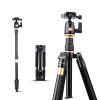 55 Inch Camera Tripod for DSLR Camera, Easy Hood 8kgs Loaded Lightweight Camera Mount Tripod Stand Aluminum Travel Accessories with 360 Panorama Ball Head and Monopod view 1
