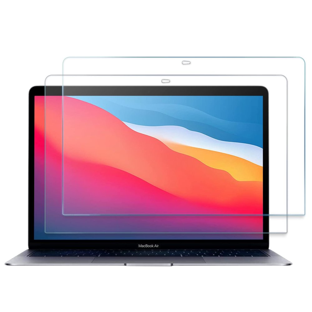 ProCase 2 Pack Tempered Glass Screen Protector for 13 Inch MacBook Air M1 Chip/MacBook Pro 13 M1 M2 Chip, 9H Screen Film Guard for Mac Air 13 (2020-2018)/ Mac Pro 13 (2022-2016)