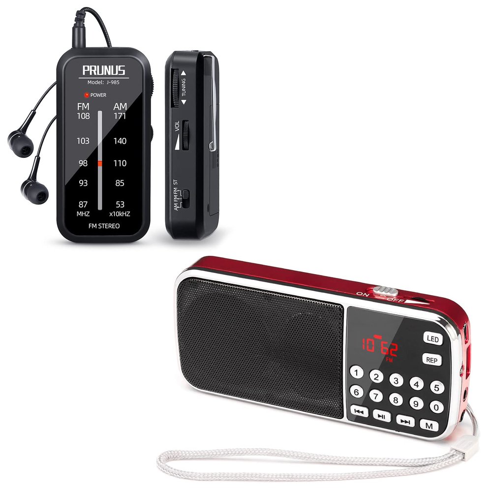 985 Pocket Radio with Earphones + 189 Small Radio Bluetooth
