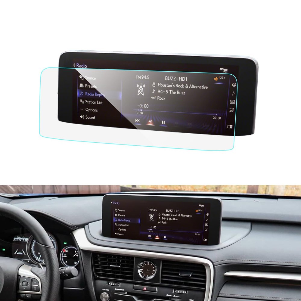 2020-2022 Lexsu RX 350 450 Glass Screen Protector 12.3 Inch Infotainment Display RX 350 Screen Protector Foils Tempered Glass 9H Anti-Scratch Navigation Touchscreen Protective Film Accessories