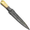DAG-9275 Custom Handmade Damascus Steel Hunting Dagger Fixed Blade Knife with Sheath view 1