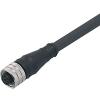 E12166, Single Ended Cordset, Str M12 Female 8pos to Pigtail, 8 Wire 5 m, PUR Black, E12 Series view 1