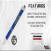 DISCOUNT PROMOS 10 Night Rite Stylus Metal Pens Pack - Customizable Text, Logo - LED, Twist Action, Black Ink - Blue view 2