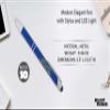 DISCOUNT PROMOS 10 Night Rite Stylus Metal Pens Pack - Customizable Text, Logo - LED, Twist Action, Black Ink - Blue view 4