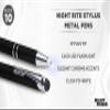 DISCOUNT PROMOS 50 Night Rite Stylus Metal Pens Pack - Customizable Text, Logo - LED, Twist Action, Black Ink - Black view 3