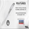 DISCOUNT PROMOS 10 Night Rite Stylus Metal Pens Pack - Customizable Text, Logo - LED, Twist Action, Black Ink - Silver view 2