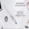DISCOUNT PROMOS 10 Night Rite Stylus Metal Pens Pack - Customizable Text, Logo - LED, Twist Action, Black Ink - Silver view 4