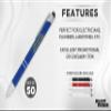 DISCOUNT PROMOS 50 Night Rite Stylus Metal Pens Pack - Customizable Text, Logo - LED, Twist Action, Black Ink - Blue view 2