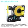 GREENCYCLE Compatible for Dymo 18056 Heat Shrink Tubes Industrial Label Tape 1/2-Inch (12 mm) x 5 ft (1.5m) for use with DYMO Rhino 5200 4200 3000 5000 6000 Label Makers, (Black on Yellow, 20 Pack) view 3