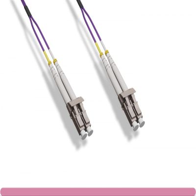 0.5 Meter (1.6FT) 40Gb OM4 Multimode Duplex Fiber Optic Cable (50/125) - LC to LC - Magenta