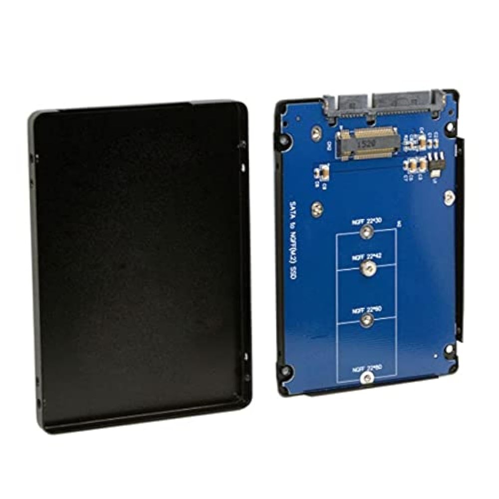 NFHK B+M Key Socket 2 M.2 NGFF (SATA) SSD to 2.5 SATA Adapter Card Adapter with Black Metal Case