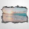 Beach Beach Ocean Wall Sticker Tropical Scenery Decal Mural Decor Wall Stickers Mural Smashed Wall Art Removable Poster Vinyl decals For Bedroom Living Room Playroom Nursery Office Shop,32'' sj400 view 1