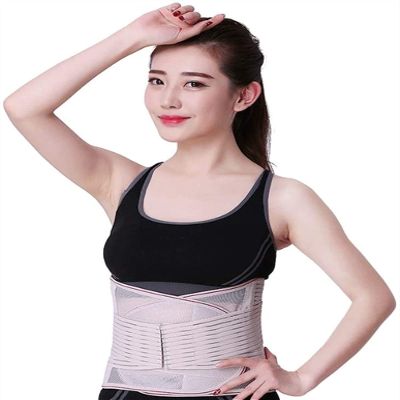XFYJR Lumbar Support Belt for Men and Women,Adjustment Lower Back Pain Relief Belt,Sexy Slimming Waistband Waist Trainer (Color : B, Size : M 34.6")