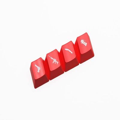 Novelty Shine Through Keycaps ABS Etched, light,Shine-Through cf crossfire gaming shortkey arrow key black red color wasd r4 r1 (Color : CF Switch W Red x1)