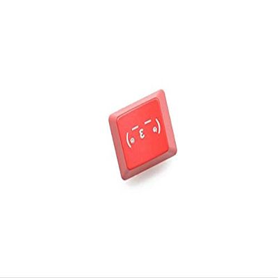 Novelty Shine Through Keycap ABS Etched Shine-Through left shift 1.25u alt 2.25u shift kaomoji sleep kiss snicker (Color : Red 1.25u kiss x1)