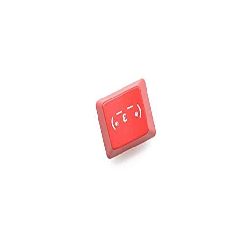 Novelty Shine Through Keycap ABS Etched Shine-Through left shift 1.25u alt 2.25u shift kaomoji sleep kiss snicker (Color : Red 1.25u kiss x1)