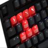 Novelty Shine Through Keycaps ABS Etched, light,Shine-Through cf crossfire gaming shortkey arrow key black red color wasd r4 r1 (Color : CF WASD Red x1) view 2