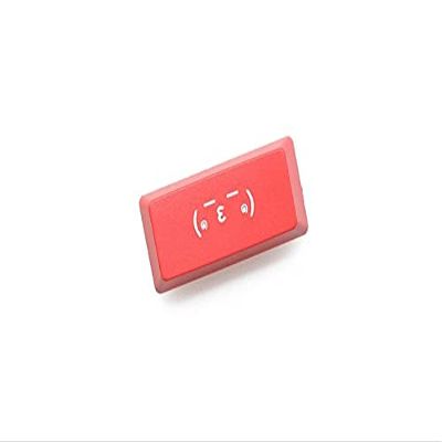 Novelty Shine Through Keycap ABS Etched Shine-Through left shift 1.25u alt 2.25u shift kaomoji sleep kiss snicker (Color : Red Shift kiss x1)