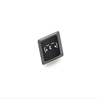Novelty Shine Through Keycap ABS Etched Shine-Through left shift 1.25u alt 2.25u shift kaomoji sleep kiss snicker (Color : Black 1.25u kiss x1)