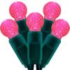 YULETIME Pink One-Piece G12 Raspberry Christmas Lights 140 Count 48 Feet, 2 Sets 70 LED 24 ft High Waterproof UL Certified String Light (Pink) view 1
