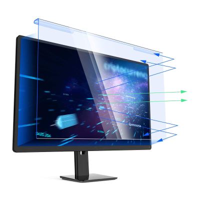 AIZYR Computer Anti Blue Light Blocking Screen Protector Panel - Hanging Eye Protection Filter Film for 23-24 inch 16:9 Desktop PC Monitor
