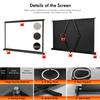 40" Inch Portable Projection Screen16:9 Small Retractable Floor Standing Mobile Tabletop Screen with Stand Lightweight Carry & Durable for Schools Meeting Indoor Outdoor view 3