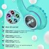 FFZ Kids Wireless Headphones, K21 Colorful LED Lights Blue Tooth-V5.0 Headphones for Kid with Built-in Microphone, Foldable Headset & Soft Earpads, for School/Car/Airplane/Ipad (Purple) view 2