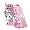 BBNB Gaming Case,Mid-Tower PC Gaming Case ATX/M-ATX - Front I/O USB 3.0 Port - Tempered Glass Side Panel - 5 Fan Position - Water Cooling Installation Ready, Pink view 1