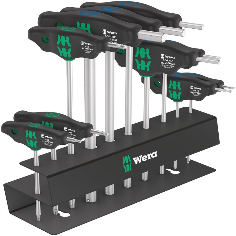 Bicycle Set 6 Screwdrvr set T-handle rack