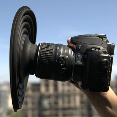 Matte Cover Micro SLR Camera Lens Hood Anti-Glass Reflective Silicone Lens Cover Foldable Soft Sun Hood(30mm-50mm)
