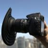 Matte Cover Micro SLR Camera Lens Hood Anti-Glass Reflective Silicone Lens Cover Foldable Soft Sun Hood(30mm-50mm) view 2