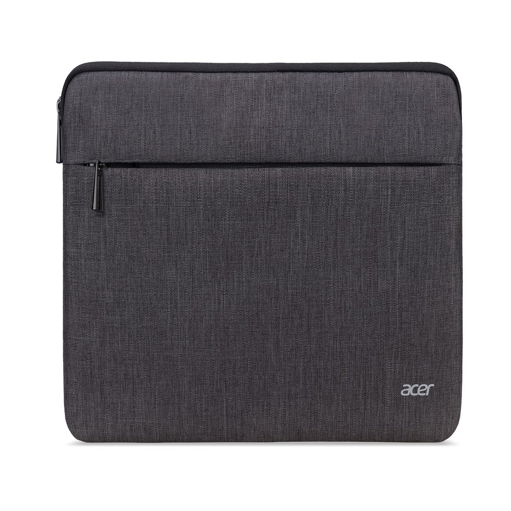 Acer Protective Laptop Sleeve | Up to 15.6" Notebook | Easy Access Outside Zipper Pocket for Adapters, Mouse or Dongle | Gray