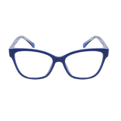 EDGEIWEAR Computer Blue Light Blocking Retro Rectangular Glasses with TR90 Frame for Digital Eye Strain Fatigue Relief and Better Sleep (Blue)