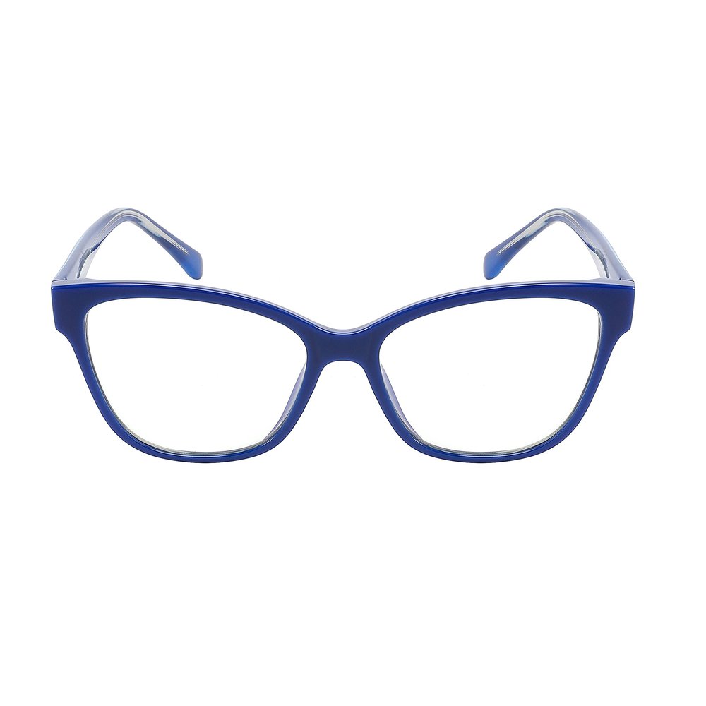 EDGEIWEAR Computer Blue Light Blocking Retro Rectangular Glasses with TR90 Frame for Digital Eye Strain Fatigue Relief and Better Sleep (Blue)