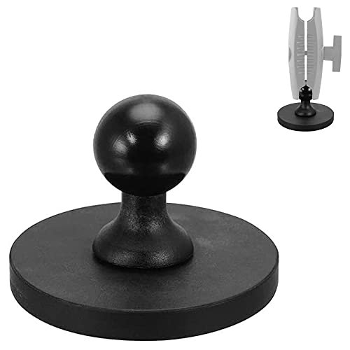 ChargerCity 65mm Diameter Round Heavy-Duty Magnetic Base Mount with 25mm /1 inch Size B Rubber Coating Ball Compatible with Arkon Robust & Ram 1" Dual Socket arm.