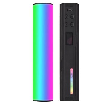 Andoer W200RGB LED Video Light, Rechargeable Photography Light Bar RGB Fill Light 2500K-9000K Dimmable CRI95 + LCD Screen Magnetic Back with Tripod for Vlog Live Streaming
